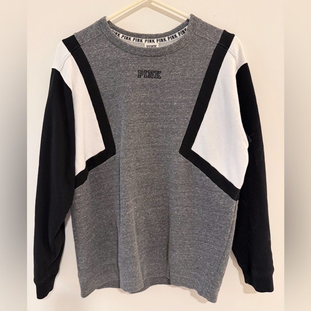 *EUC* Victoria's Secret PINK Raglan Style Color Block Pullover Sweater